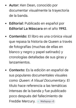 Libro: "Queen: Entre el amor y la muerte".