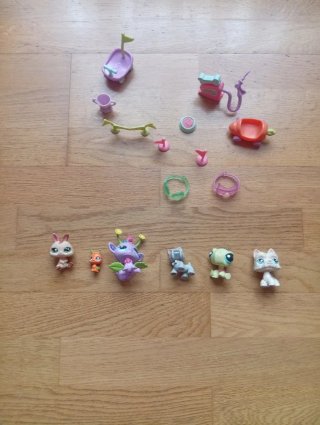 Lote 6 Littlest Pet Shop + Accesorios