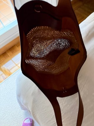 Bolso Massimo Dutti Verano Rafia y Piel
