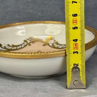 ANTIGUO CENICERO BRONCE PORCELANA FRANCIA XIX - XX