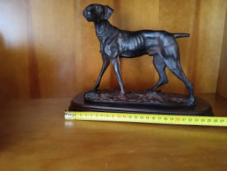 Figura Perro Pointer Bronce