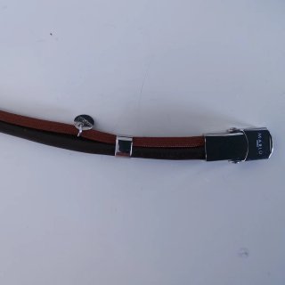 Bracciale uomo Marlù pelle marrone e argento