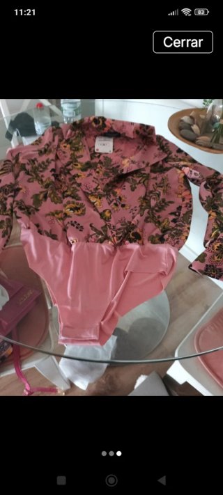 Body Zara Raso Estampado Talla M
