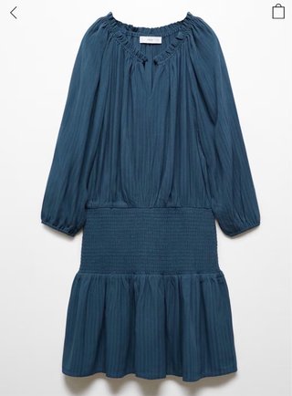 Vestido Mango Azul Talla XS