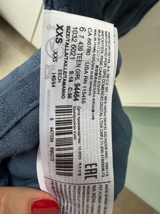Vestido Mango Azul Talla XS