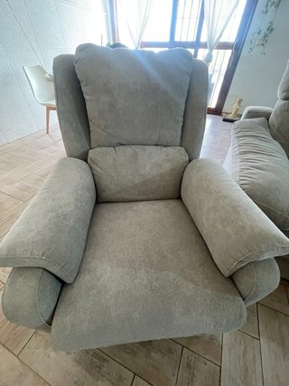 Sofá o conjunto de sofás beige/gris