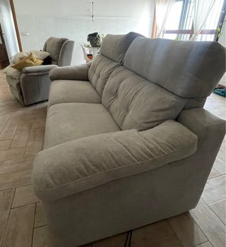 Sofá o conjunto de sofás beige/gris