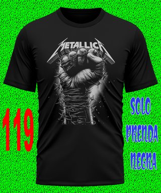 15 METALLICA CAMISETA ROCK METAL FESTIVAL TEXTALLA