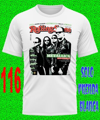 15 METALLICA CAMISETA ROCK METAL FESTIVAL TEXTALLA