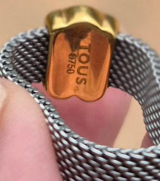 Anillo Tous acero y oro