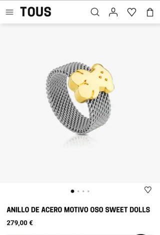 Anillo Tous acero y oro