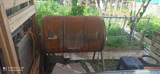 Forno a legna metallico