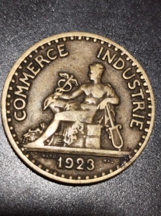 Moneda Antigua Francia 1923
