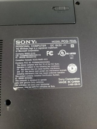Portátil Sony Vaio Plata