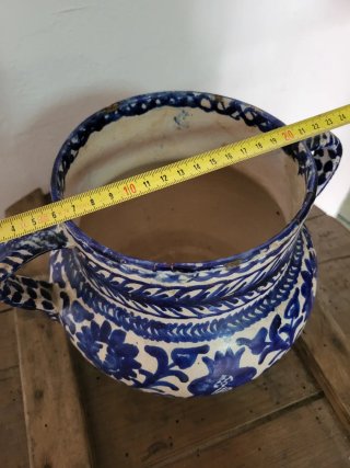 Antigüedades Jarra Alcarranza Fajalauza Azul