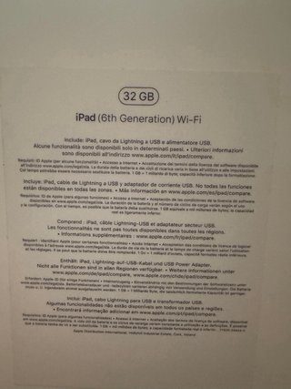iPad 6ª Gen Wifi Plata