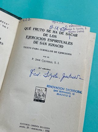 Qué fruto se ha de sacar de los ejercicios espirit