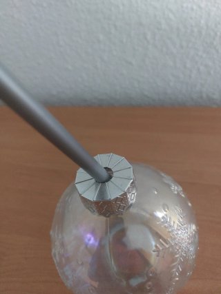 Vaso navideño transparente con tapa y pajita