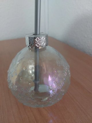 Vaso navideño transparente con tapa y pajita