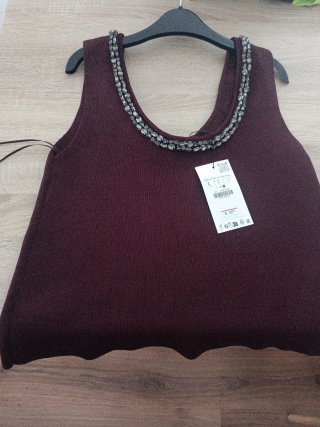 Top punto grueso con pedrería Talla L