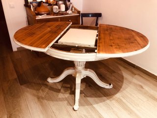 Mesa redonda extensible madera