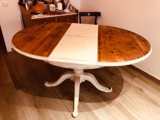 Mesa redonda extensible madera