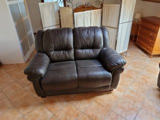 2 Divani in leggittima pelle di vaca marrone