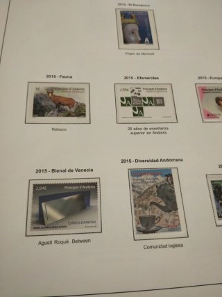 Sellos Andorra Correo Español en hojas
