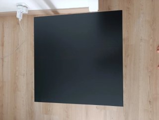 Mesa auxiliar marrón-negra. Lack Ikea. Mesita.