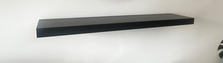 Mueble TV modular negro y marrón