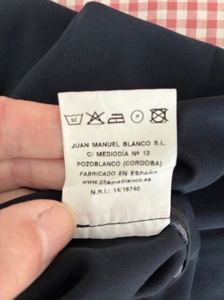 Pantalón Chema Blanco Azul Marino.