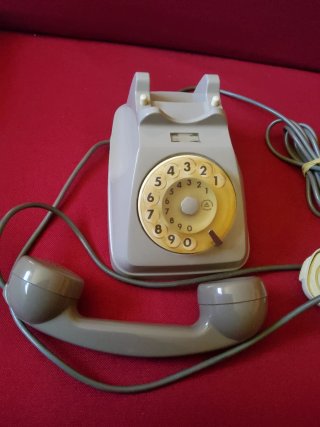Telefono vintage SIP a rotella grigio Ottime
