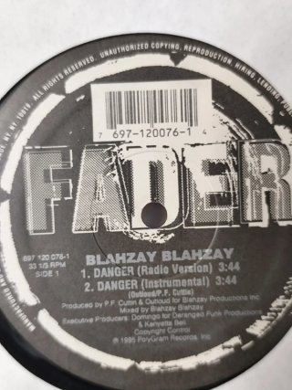 Vinilo Rap Blahzay Blahzay - Danger 12" 1995