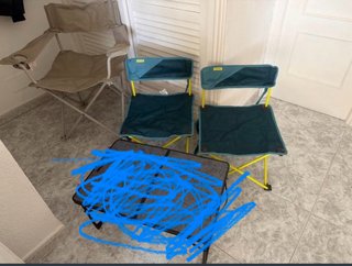 Sillas de camping plegables (3unidades)