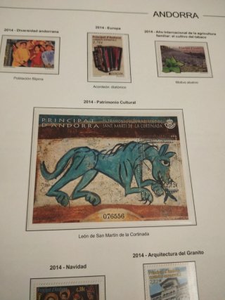 Sellos Andorra Correo Español 2014
