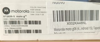 Motorola MotoG06 4GB+256GB  NUOVO ancora sigillato