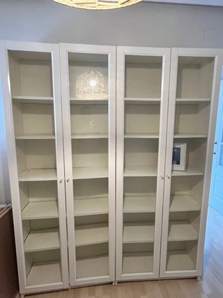 2 x Librerías BILLY IKEA + Puertas Vidrio HÖGBO