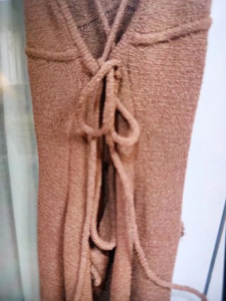 Vestido punto marrón con flores