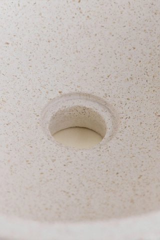 Lavabo de Cemento Piedra Beige y Blanco