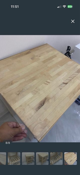 Carro auxiliar madera y cristal Ikea