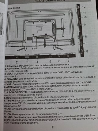 Televisor 48 con pequeño defecto