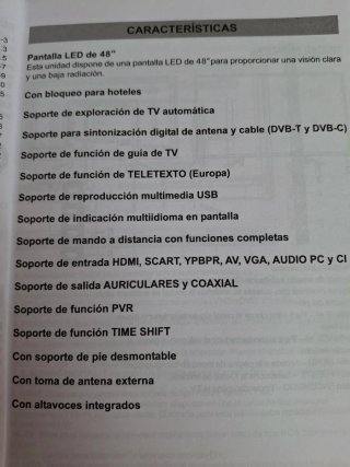 Televisor 48 con pequeño defecto