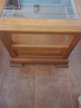 Mesa de centro madera y cristal
