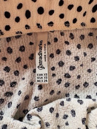 Falda pantalón puntos blanco y negro