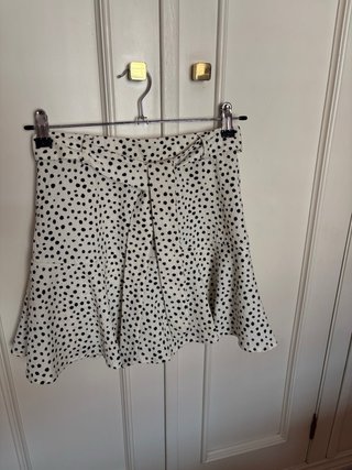 Falda pantalón puntos blanco y negro