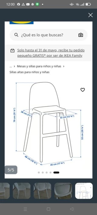 Silla alta infantil URBAN