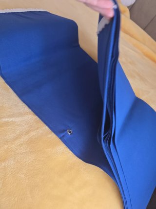 Toldo azul de tela nuevo