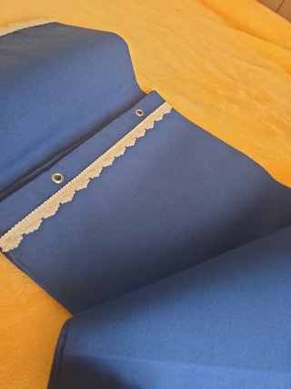 Toldo azul de tela nuevo