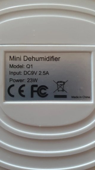 Deshumidificador de 600ml de 33db con autoapagado