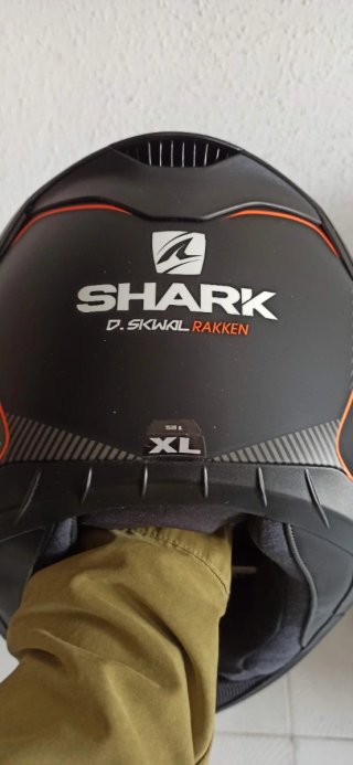 Casco Shark Negro y Naranja. Talla XL